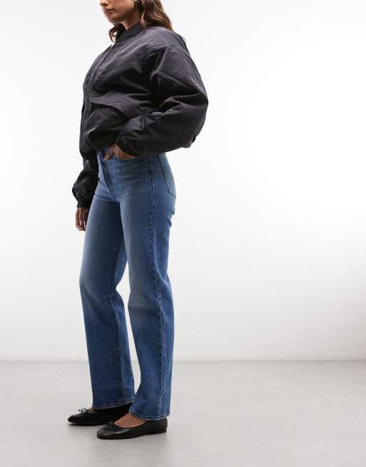 Levi's Ribcage Straight Jeans in voller Länge in mittlerer Waschung, 2 von 5