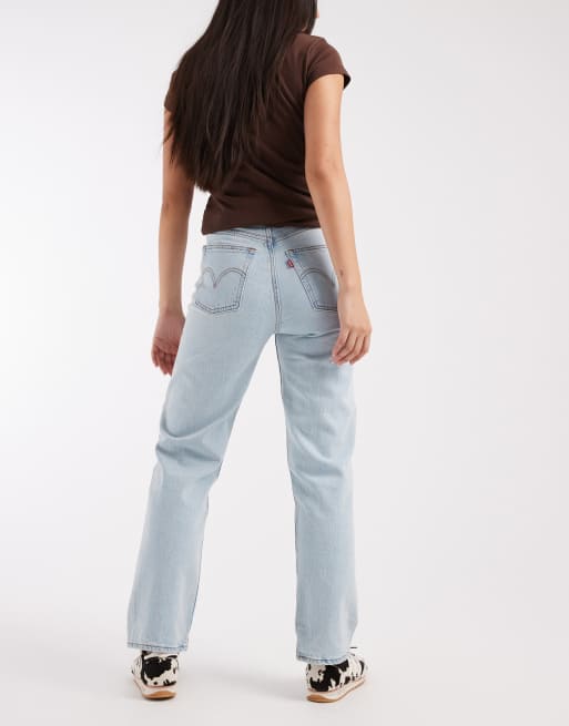 Levi's Ribcage straight jeans w jasnoniebieskim odcieniu, 3 z 5
