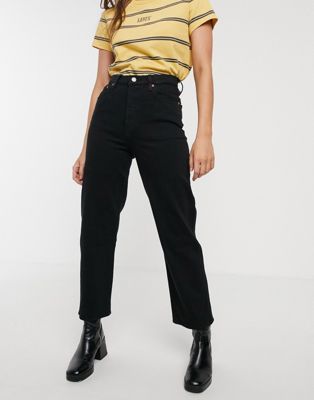 levis black ribcage jeans