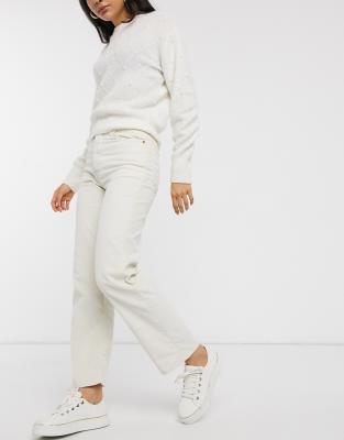 levi white straight leg jeans