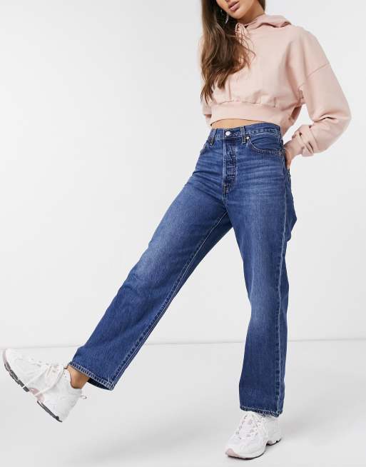 Straight leg shop ankle grazer jeans