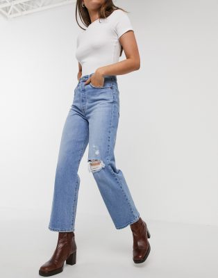 levi's ribcage light blue