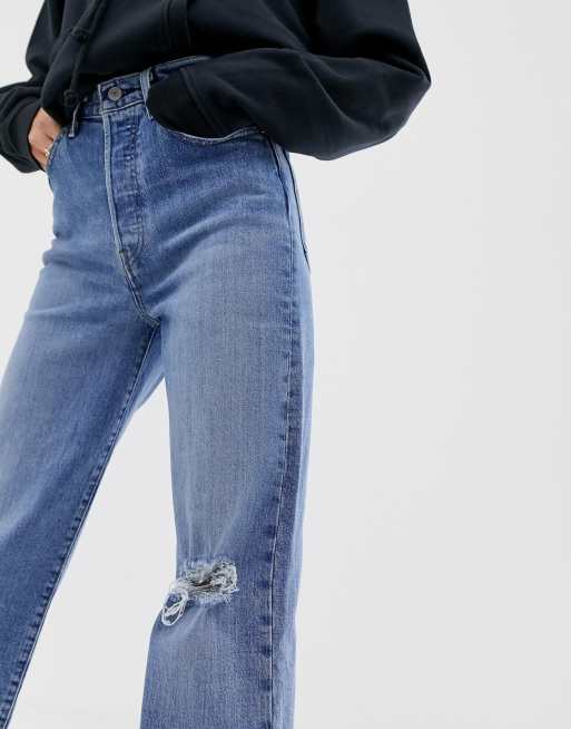 Levi's ribcage ripped sales jeans