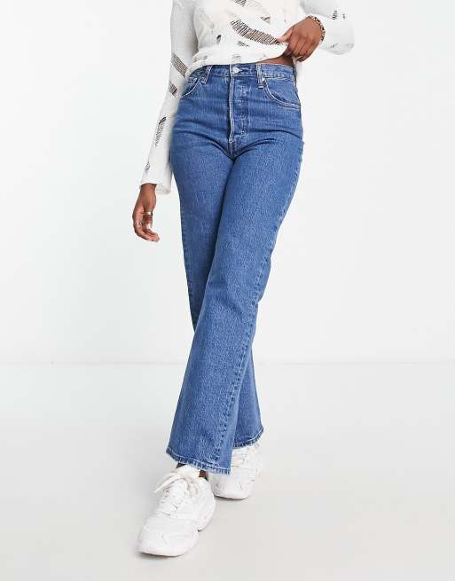 Free People cord high-waisted flare jeans in tan