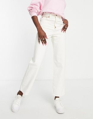 Levi's ribcage straight leg jeans in white