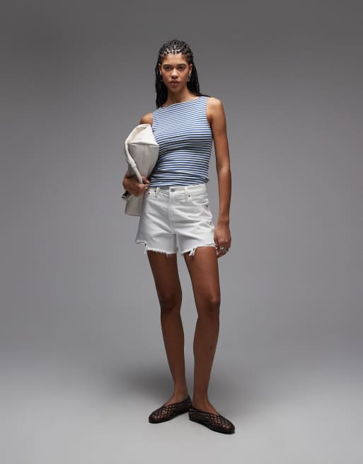 Levi's – Ribcage – Weiße Jorts im Used-Look, 3 von 4
