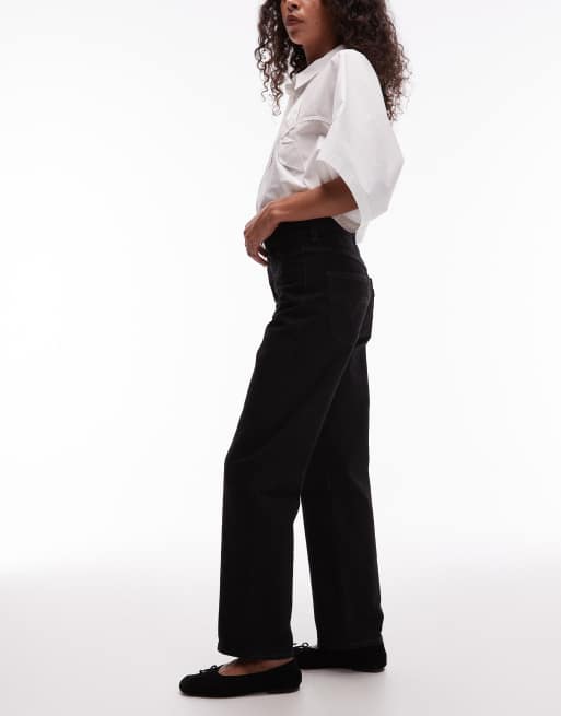 Levi's ribcage western straight leg jeans in black