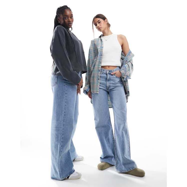 Ribcage Wide Leg Jeans - Blue