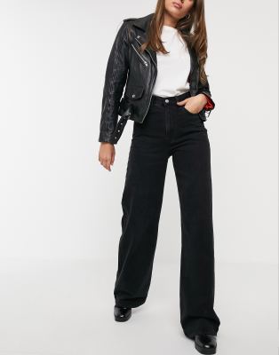 levi's ribcage wide leg jeans black