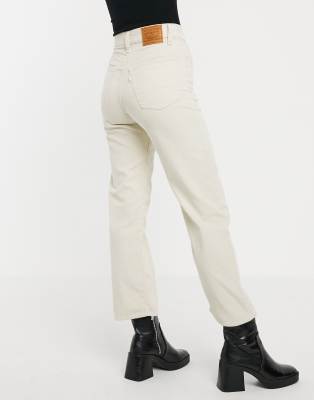 Levi's Ribcage wide leg jeans in cream 