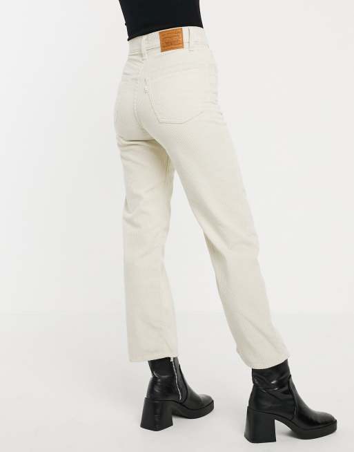 Levi's Ribcage wide leg jeans in cream