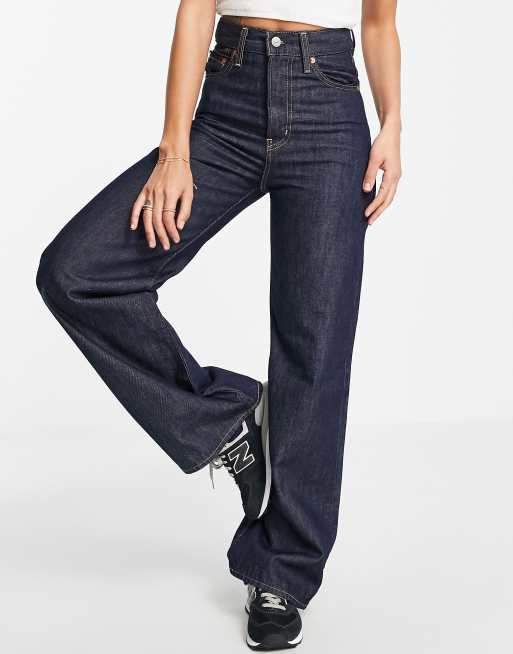 Ribcage Wide Leg Women's Jeans - Dark Wash