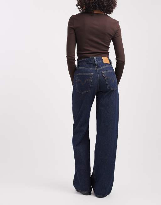 Levi's ribcage wide leg jeans in indigo, 2 of 5