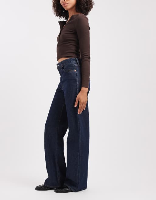 Levi's ribcage wide leg jeans in indigo, 3 of 5