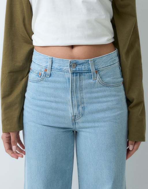 Levi's ribcage wide leg jeans in light wash, 5 of 5