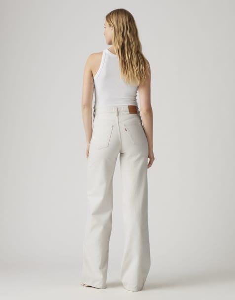 Levi's Ribcage wide leg jeans in white - view 1