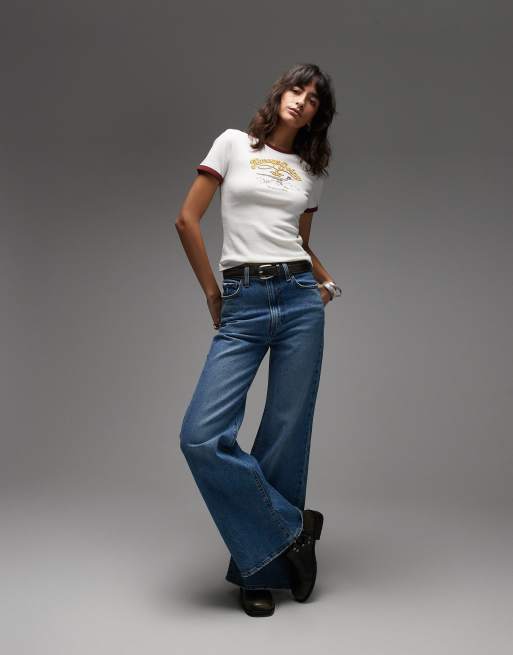 Levi's – Rickie – Ringer-T-Shirt in Ecru mit Print, 2 von 4