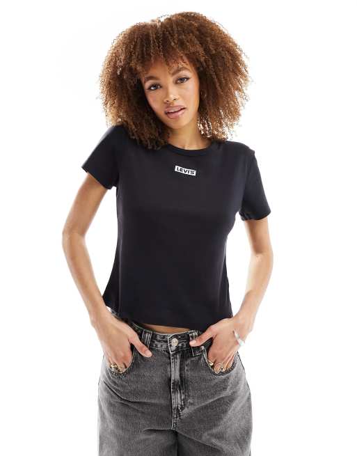Levi's - Rickie - T-shirt met klein logo in zwart
