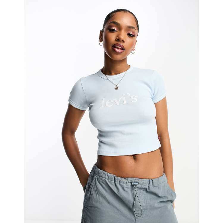 Levi's cropped shop shirt