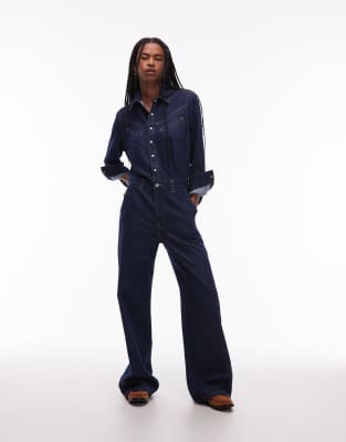 Levi's - Rinoa - Jeans-Jumpsuit in Indigoblau mit weitem Bein-Marineblau