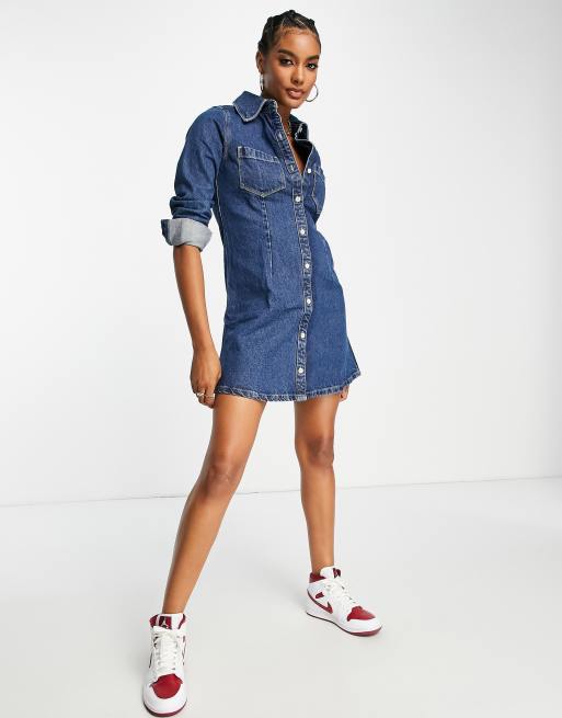 Levi s Robe courte en jean Bleu fonc d lav