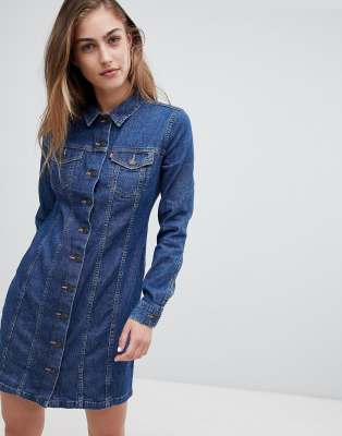 robe en jean manche longue