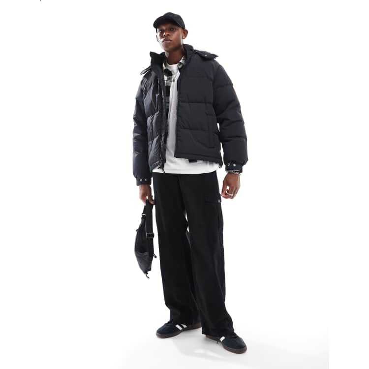 Levi's Rockridge crinkle nylon short hooded down puffer