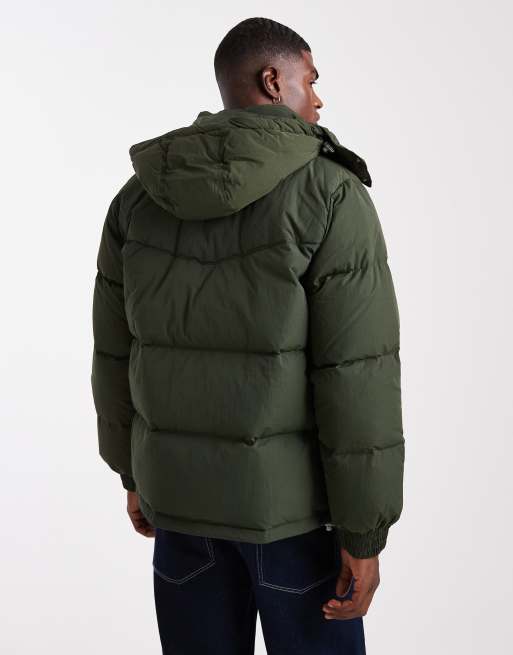 Levi's - Rockridge - Gewatteerd kort jack met capuchon in donkergroen, 4 van 5