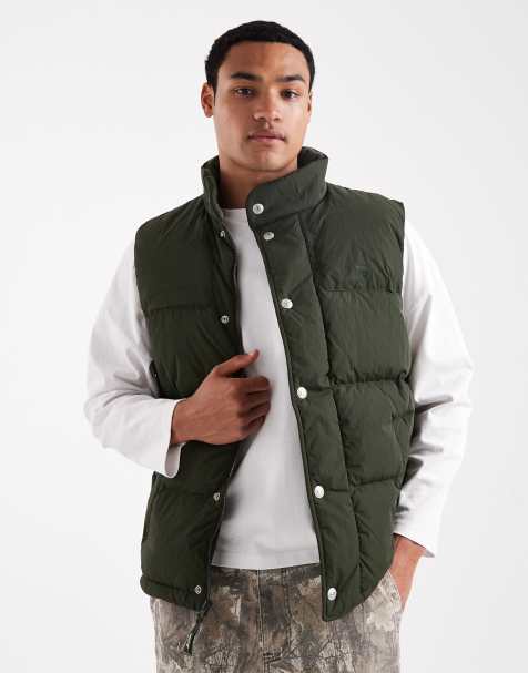 Levi's rockridge puffer gilet vest in dark green - view 1