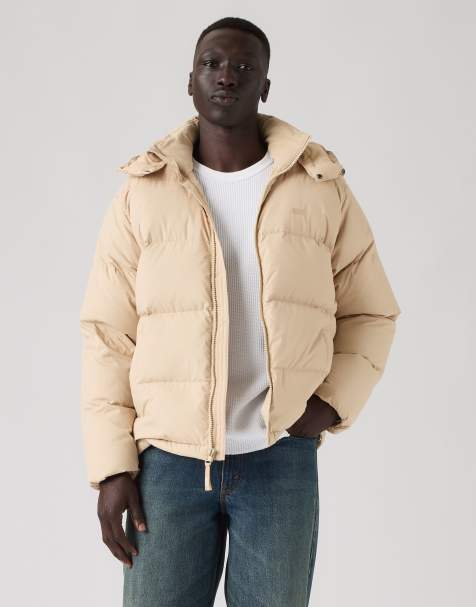 Levi's Rockwell hooded puffer in beige - view 1