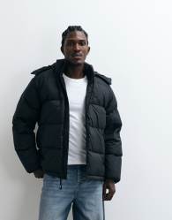 Levi's rockwell hooded puffer jacket in black