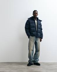 Levi's Rockwell hooded puffer jacket in dark blue