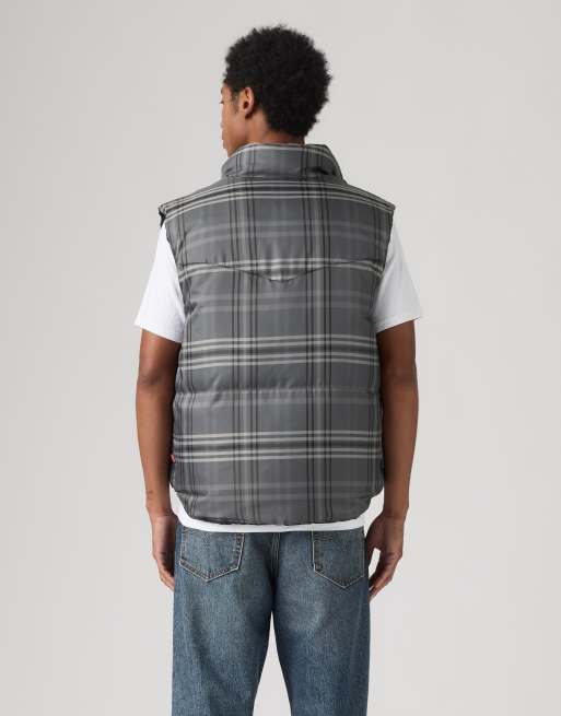 Levi's Rockwell reversible vest in grey, 2 of 4
