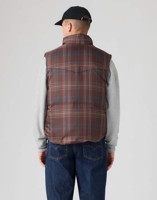 Levi's Rockwell reversible vest in multi-coloured, 2 of 4