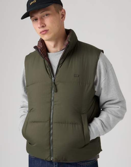 Levi's Rockwell reversible vest in multi-coloured, 3 of 4