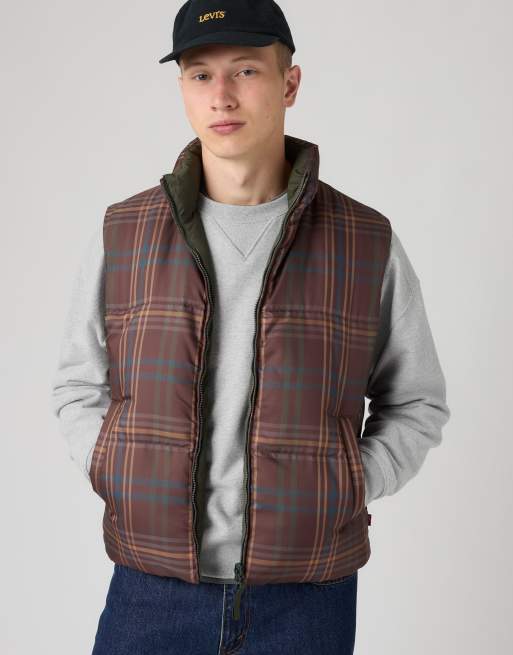 Levi's Rockwell reversible vest in multi-coloured, 4 of 4