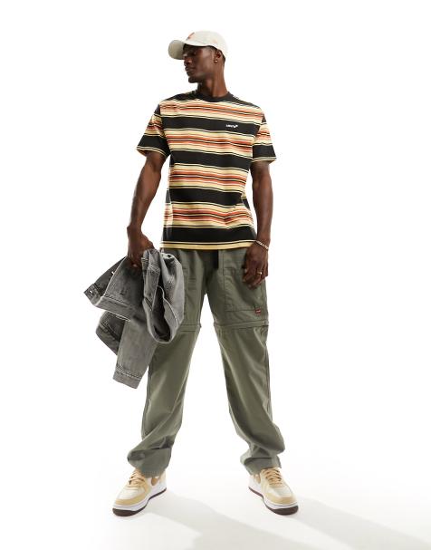 Levi's – Röd, gul, svart och randig t-shirt i oversize med liten logga - view 1