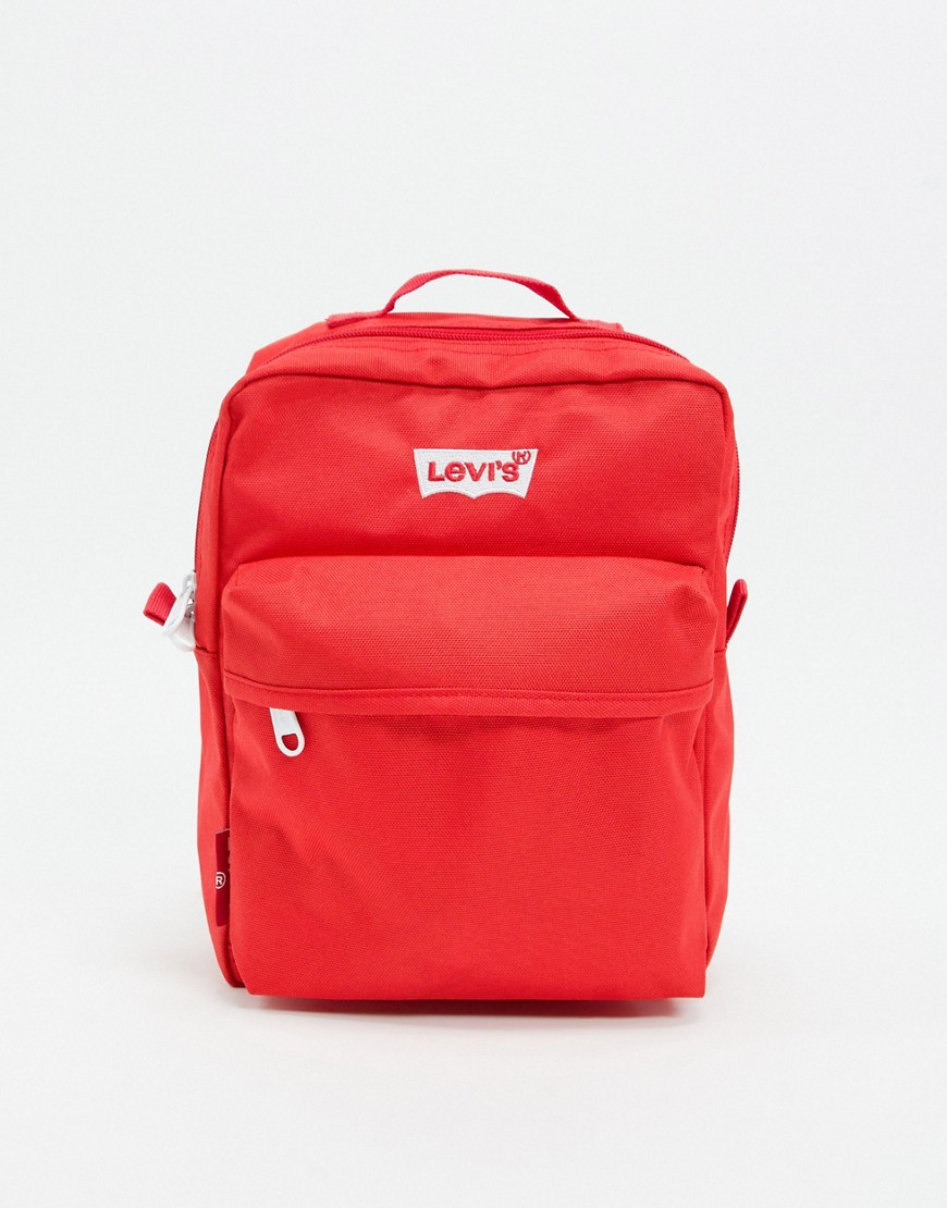 Levi's – Röd, liten ryggsäck med fladdermuslogga
