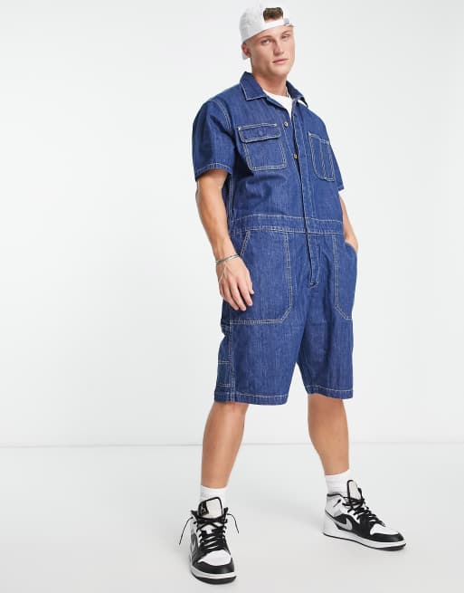 Levi's romper suit in dark navy denim | ASOS