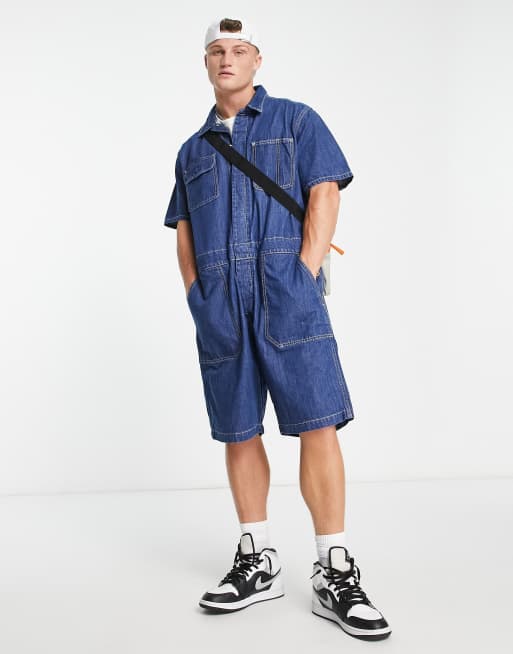 Levi's romper suit in dark navy denim | ASOS