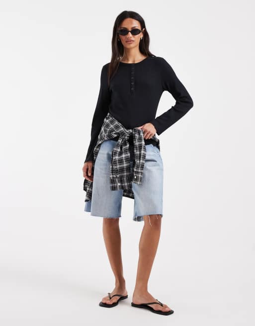 Levi's – Rooney – Czarny sweter henley o waflowej teksturze , 2 z 4