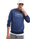 [Levi's] Levi's rope batwing logo sweatshirt in mid blue M Mid Blue