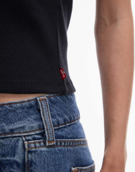 Levi's – Rory – Czarny zapinany na guziki top bez rękawów, 2 z 4