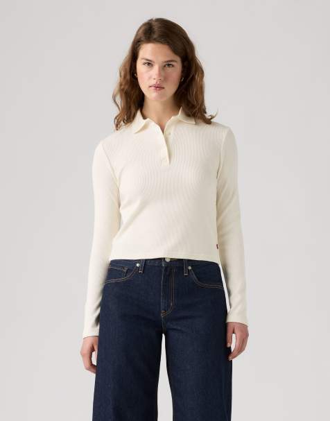 Levi's Rory polo à manches longues en blanc - view 1