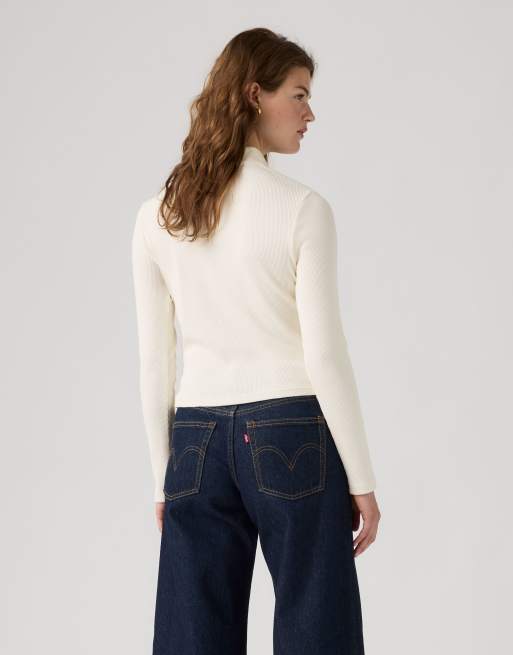 Levi's Rory polo a maniche lunghe bianco, 2 di 4