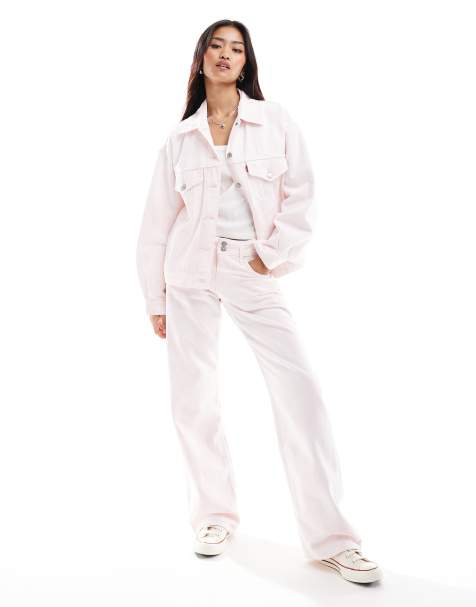 Levi's – Rosa lediga jeans med extra låg midja, del av set - view 1
