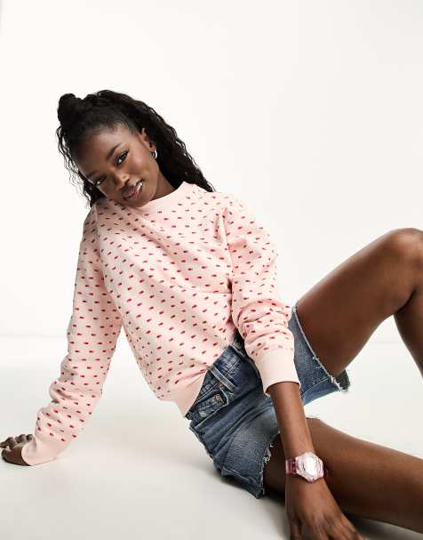 Levi's – Rosa sweatshirt med rund halsringning - view 1