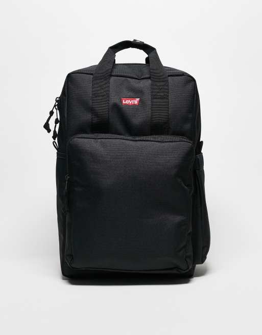 Levi's – Rucksack in Schwarz mit Fledermaus-Logo, fasst 25 L 