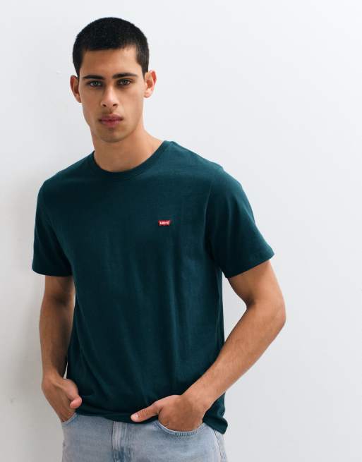 Levi's ruimvallend T-shirt met batwing-logo in donkergroen, 2 van 5