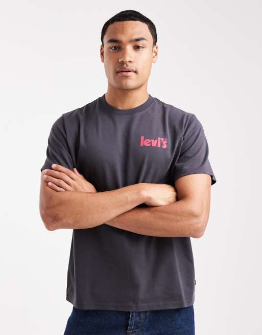 Levi's - Ruimvallend T-shirt met fruit of knowledge-print op de achterkant in zwart, 3 van 5
